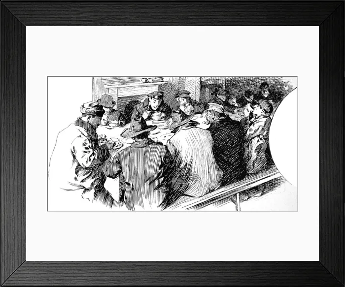 Framed Print : Lunch in a Jewish shelter, London, 1904 Framed Print : Lunch in a Jewish shelter, London, 1904