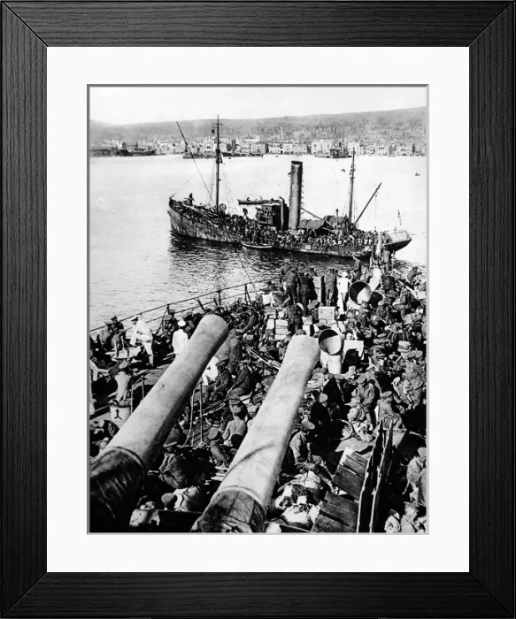 Framed Print : British landing at Salonika Framed Print : British landing at Salonika
