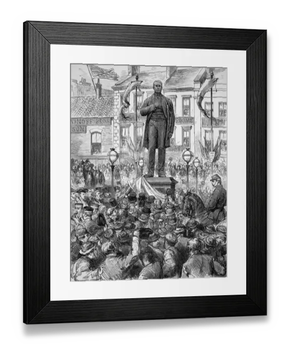 Framed Print : Railway jubilee, statue of Joseph Pease Framed Print : Railway jubilee, statue of Joseph Pease