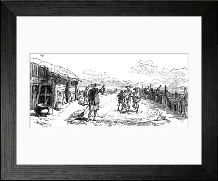 Framed Print : America, The Chinese in San Francisco. Pulverising shrimps Framed Print : America, The Chinese in San Francisco. Pulverising shrimps