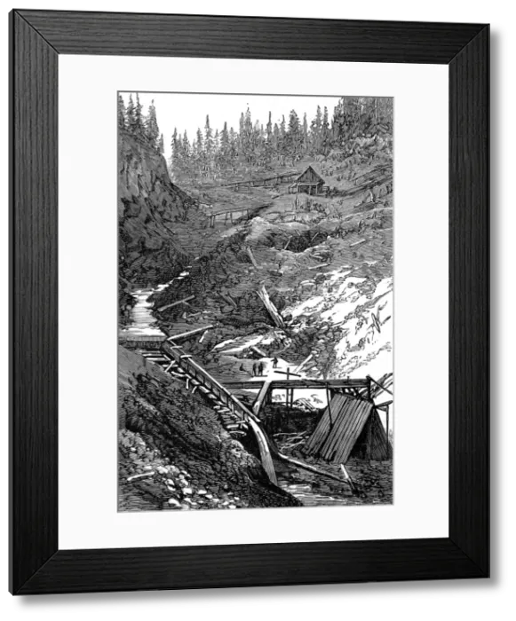 Framed Print : Stouts Gulch, Williams Creek, British Columbia, 1882 Framed Print : Stouts Gulch, Williams Creek, British Columbia, 1882