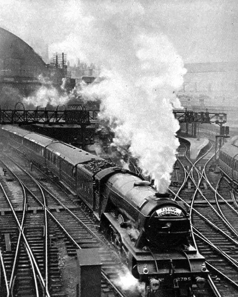 The Flying Scotsman, pulling out of Kings Cross
