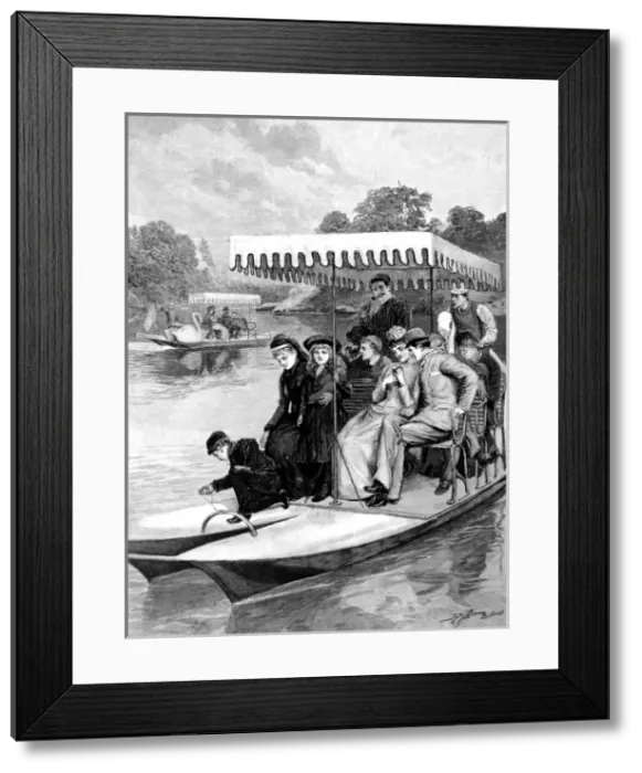 Framed Print : Pedaloes on the Lake in Central Park, New York, 1891 Framed Print : Pedaloes on the Lake in Central Park, New York, 1891
