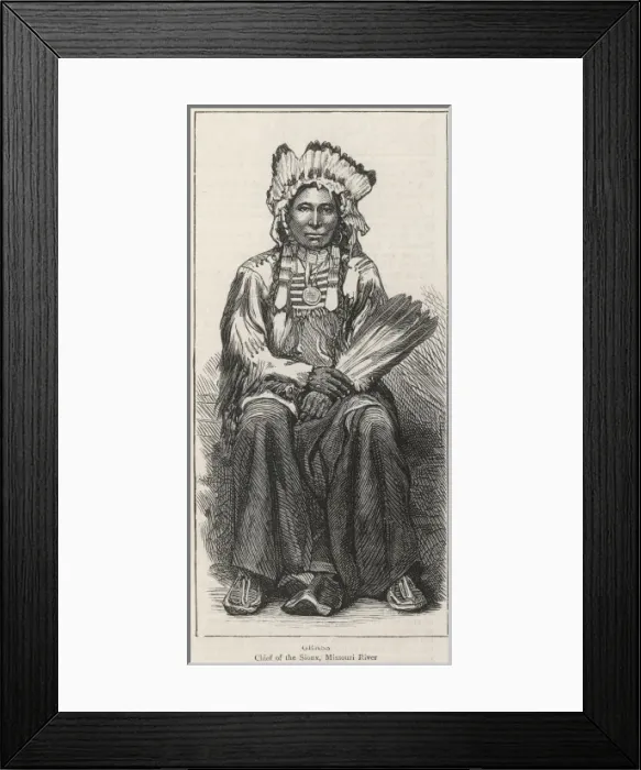 Framed Print : Grass, Chief of the Sioux Framed Print : Grass, Chief of the Sioux
