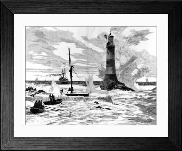 Framed Print : The Eddystone Lighthouse, 1879 Framed Print : The Eddystone Lighthouse, 1879
