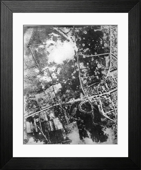 Framed Print : Battle-ground from the air Framed Print : Battle-ground from the air