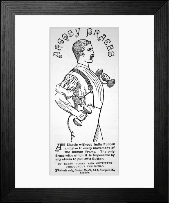 Framed Print : Argosy Braces advert Framed Print : Argosy Braces advert