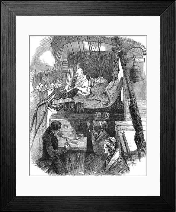 Framed Print : Dinner on an Australian Emigrant Ship, 1849 Framed Print : Dinner on an Australian Emigrant Ship, 1849