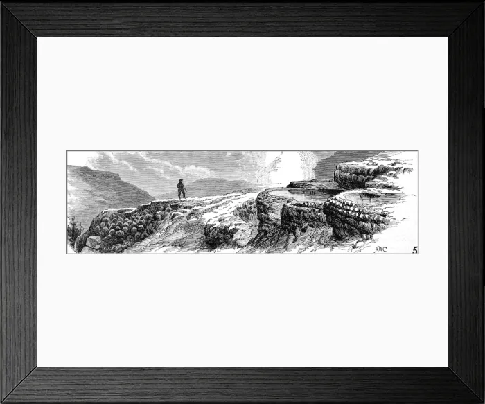 Framed Print : Mammoth Hot Springs, Gardiners River, Yellowstone, 1883 Framed Print : Mammoth Hot Springs, Gardiners River, Yellowstone, 1883