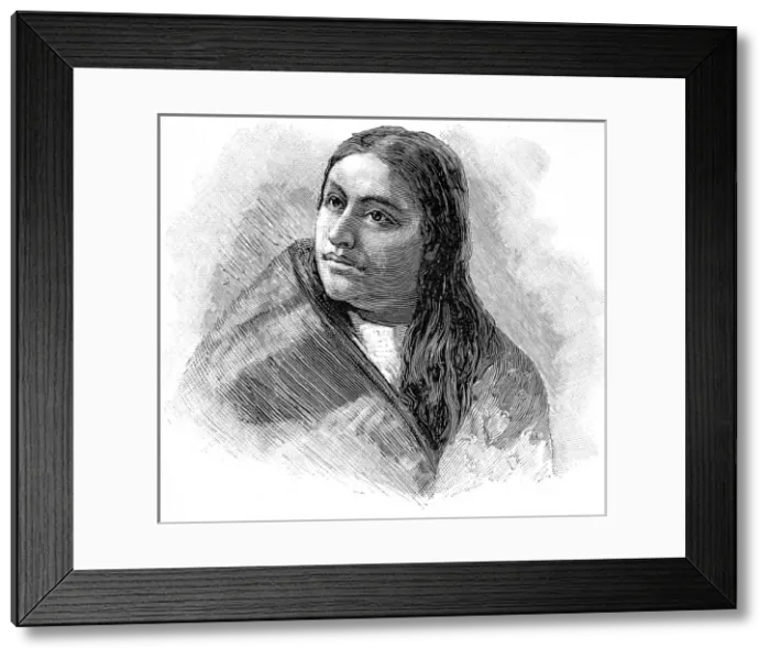 Framed Print : American Indians. One of Sitting Bulls Wives Framed Print : American Indians. One of Sitting Bulls Wives