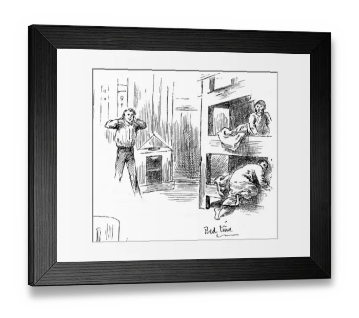 Framed Print : Passengers going to bed on an Emigrant Ship, 1884 Framed Print : Passengers going to bed on an Emigrant Ship, 1884