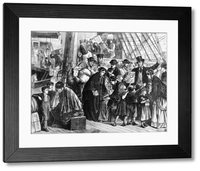 Framed Print : Passengers on an Emigrant Ship, Britain, 1869 Framed Print : Passengers on an Emigrant Ship, Britain, 1869