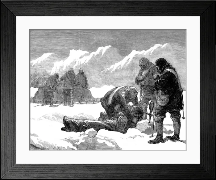 Framed Print : A Funeral in the Ice, British Arctic Expedition, 1875-1876 Framed Print : A Funeral in the Ice, British Arctic Expedition, 1875-1876