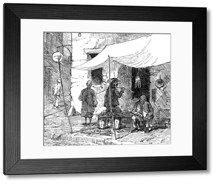 Framed Print : America, The Chinese in San Francisco. In the Chinese marker Framed Print : America, The Chinese in San Francisco. In the Chinese marker