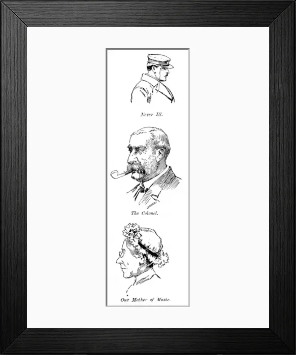 Framed Print : Portraits of three Trans-Atlantic Travellers, 1888 Framed Print : Portraits of three Trans-Atlantic Travellers, 1888
