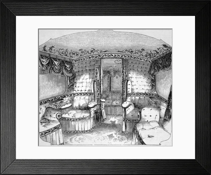 Framed Print : Interior of the Royal Southampton Railway state carriage Framed Print : Interior of the Royal Southampton Railway state carriage