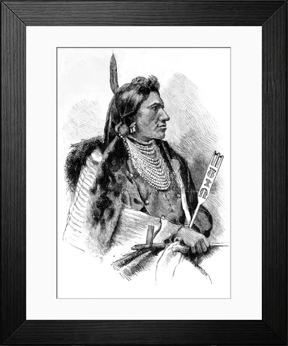Framed Print : American Indians. Sioux Chief Framed Print : American Indians. Sioux Chief