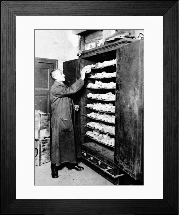 Framed Print : Stone fragments in the bakery of an archaeological laborator Framed Print : Stone fragments in the bakery of an archaeological laborator