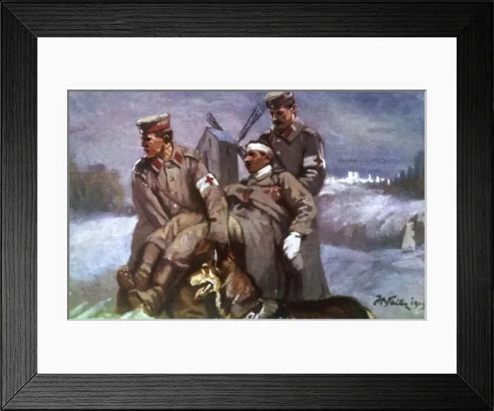 Framed Print : Red Cross Dog Battle Framed Print : Red Cross Dog Battle