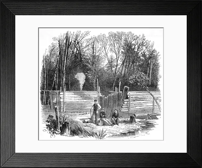 Framed Print : American Indians. The Sugar Camp Framed Print : American Indians. The Sugar Camp