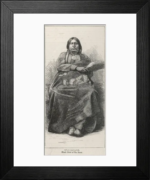 Framed Print : Spotted Tail, the Head Chief of the Sioux, c. 1876 Framed Print : Spotted Tail, the Head Chief of the Sioux, c. 1876
