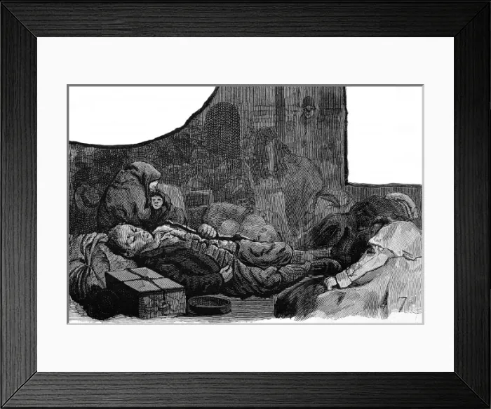 Framed Print : Immigrants sleeping in Castle Garden, New York, 1886 Framed Print : Immigrants sleeping in Castle Garden, New York, 1886