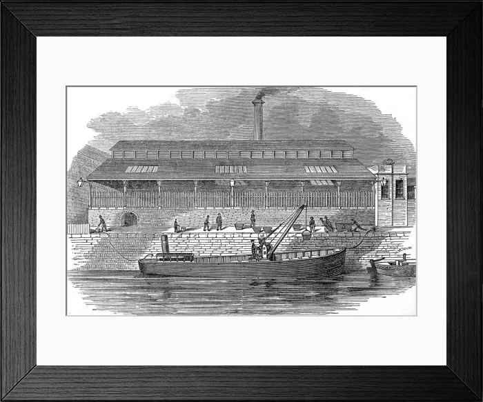 Framed Print : Corporation of Manchester Steam Barge, January 1877 Framed Print : Corporation of Manchester Steam Barge, January 1877
