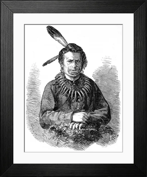 Framed Print : American Indians. Interview of Indians with the Great Fathe Framed Print : American Indians. Interview of Indians with the Great Fathe