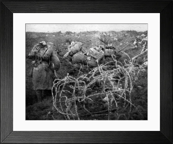 Framed Print : French infantry advancing in Woeuvre Framed Print : French infantry advancing in Woeuvre