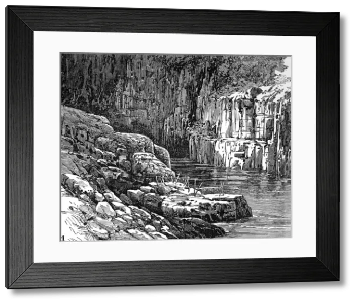 Framed Print : Hells Gate Canyon, Fraser River, 1882 Framed Print : Hells Gate Canyon, Fraser River, 1882