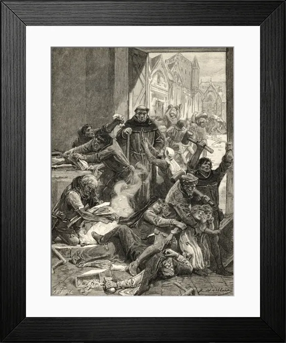 Framed Print : Maillotin Riots, Paris Framed Print : Maillotin Riots, Paris