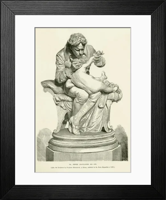 Framed Print : Jenner / Inoculates Son Framed Print : Jenner / Inoculates Son