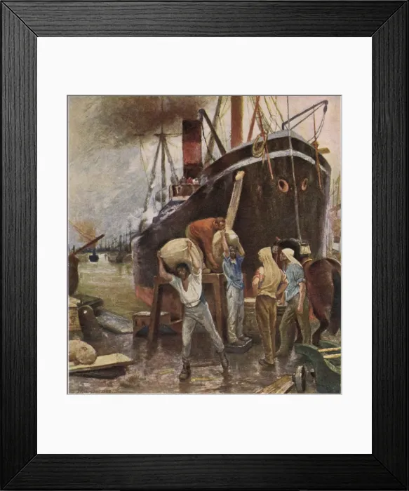 Framed Print : Unloading Cargo Framed Print : Unloading Cargo