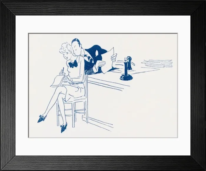 Framed Print : A Man and his Secretary Framed Print : A Man and his Secretary