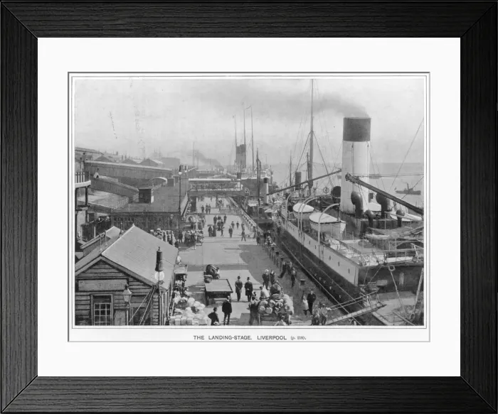Framed Print : LIVERPOOL DOCKS / 1890 S Framed Print : LIVERPOOL DOCKS / 1890 S