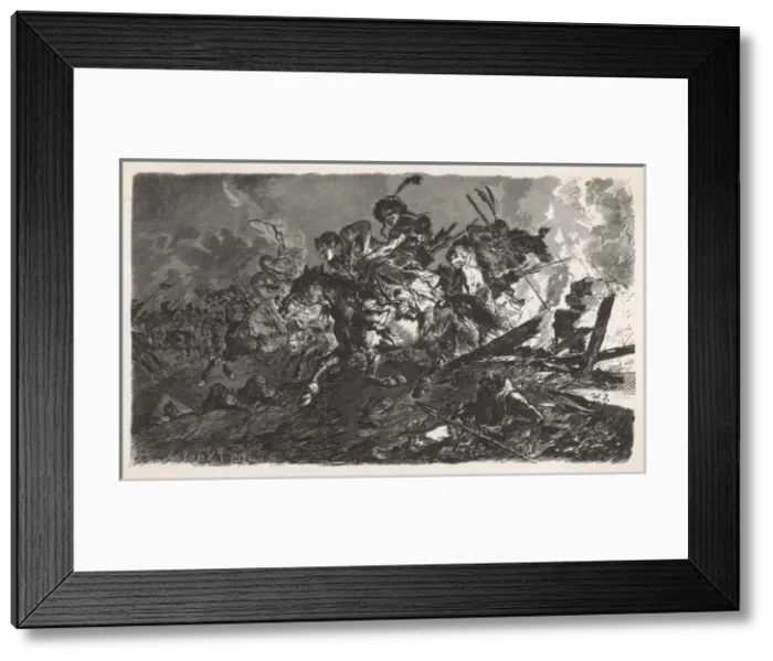 Framed Print : Huns Invade Europe / Closs Framed Print : Huns Invade Europe / Closs