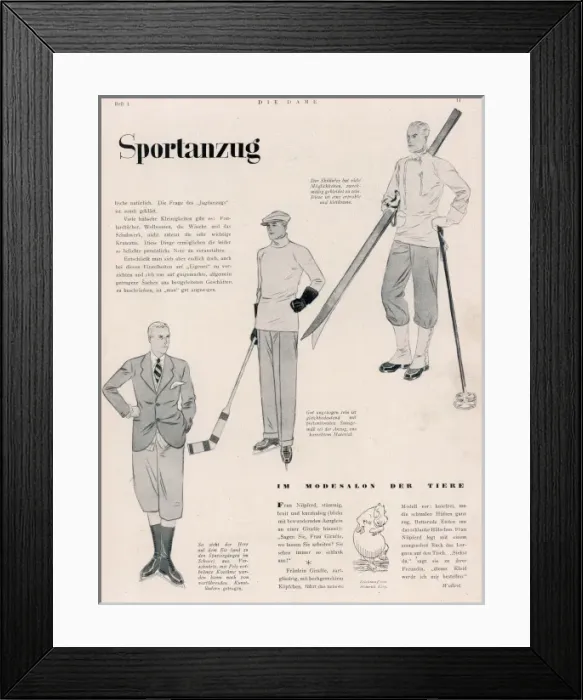 Framed Print : Male Skiers &c. / Dryden Framed Print : Male Skiers &c. / Dryden