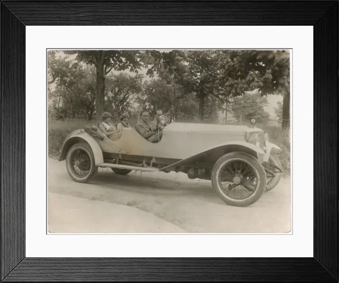 Framed Print : Dryden in Car C1928 Framed Print : Dryden in Car C1928
