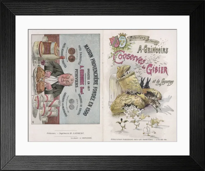 Framed Print : Gringoire Pate Advert Framed Print : Gringoire Pate Advert