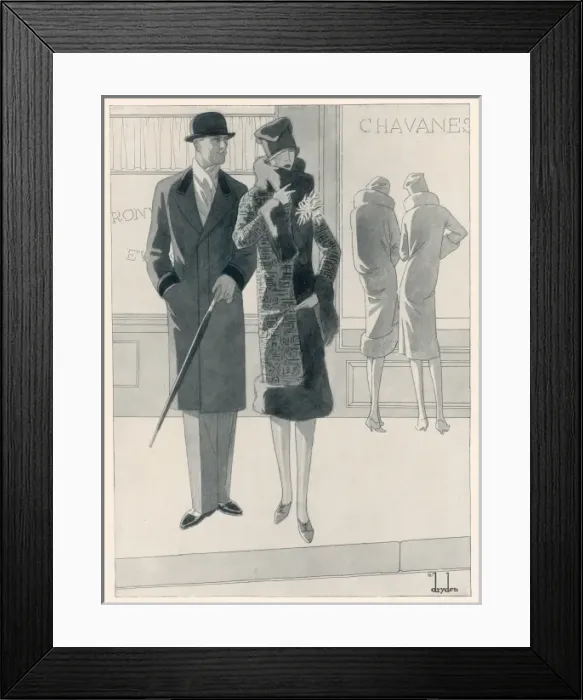 Framed Print : Couple / Winter Fashions Framed Print : Couple / Winter Fashions
