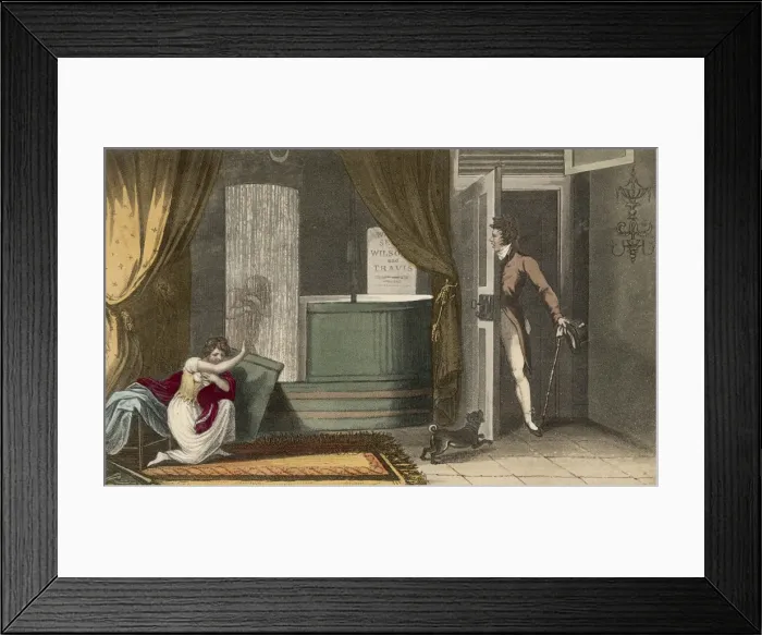 Framed Print : Shower Bath / Ackermann Framed Print : Shower Bath / Ackermann