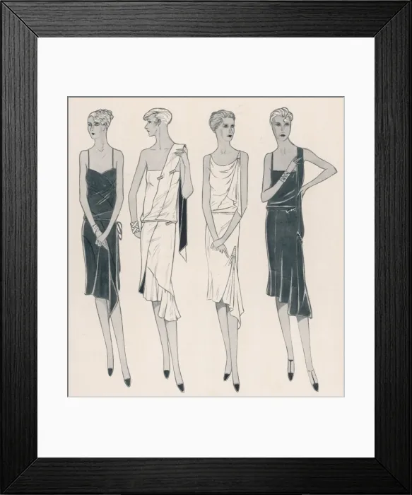 Framed Print : Evening Dress 1927 Framed Print : Evening Dress 1927