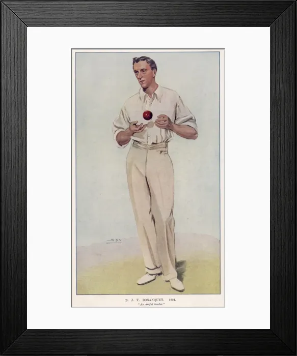 Framed Print : Cricketer / Bosanquet / Vf Framed Print : Cricketer / Bosanquet / Vf