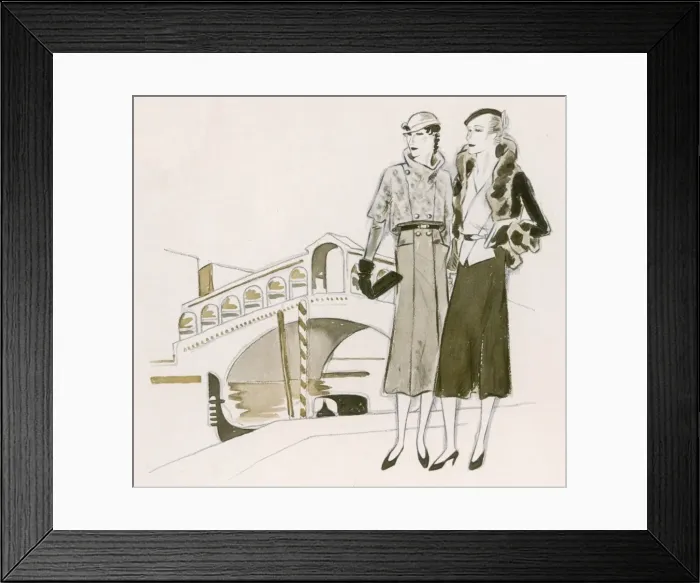 Framed Print : Women in Venice / Dryden Framed Print : Women in Venice / Dryden