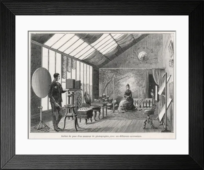 Framed Print : Lady in Photo Studio Framed Print : Lady in Photo Studio