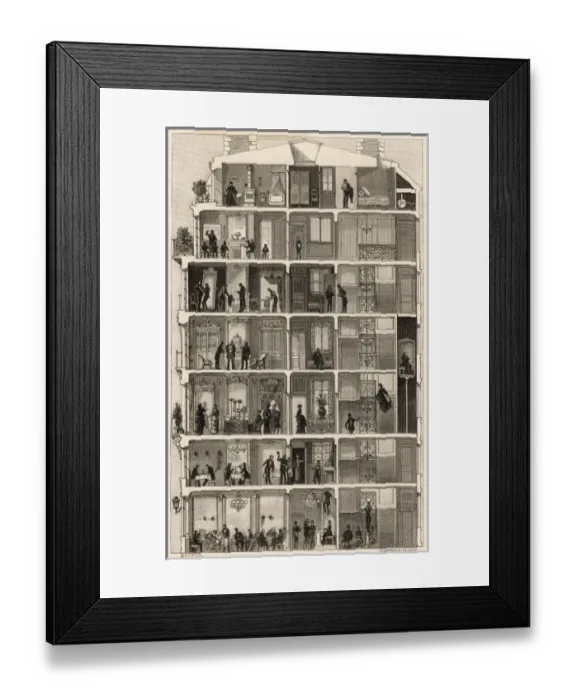 Framed Print : Paris Apartments 1 of 2 Framed Print : Paris Apartments 1 of 2