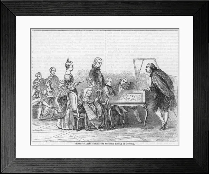 Framed Print : MOZART / PLAYING / 1756-1791 Framed Print : MOZART / PLAYING / 1756-1791