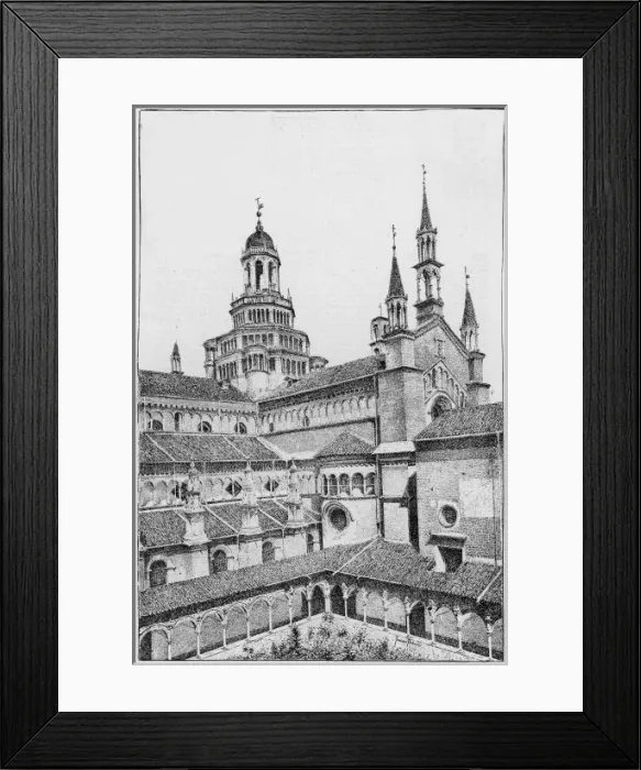 Framed Print : Italy / Pavia Certosa 1886 Framed Print : Italy / Pavia Certosa 1886