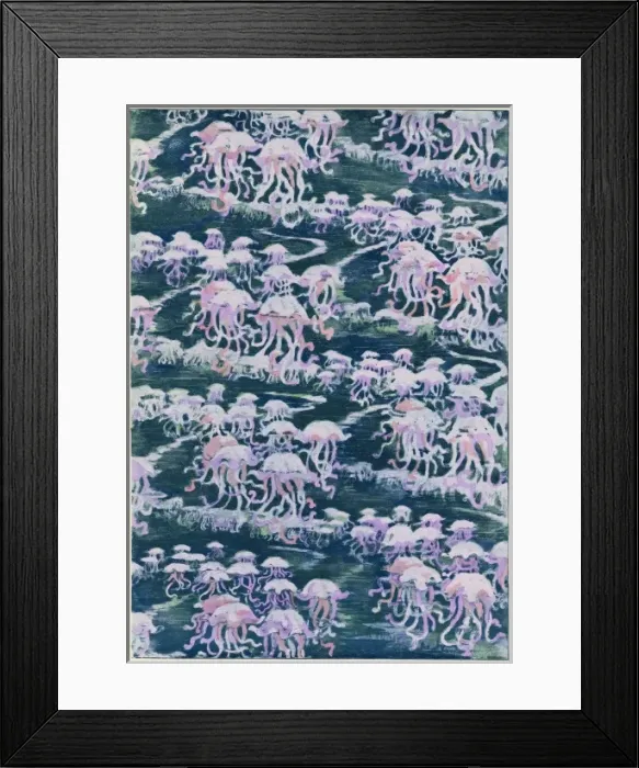 Framed Print : Jellyfish / Pink Design Framed Print : Jellyfish / Pink Design