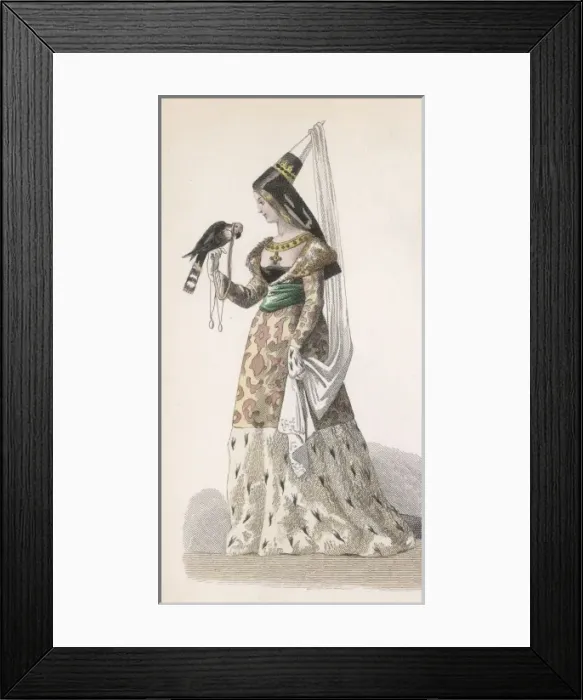 Framed Print : Lady with Falcon Framed Print : Lady with Falcon